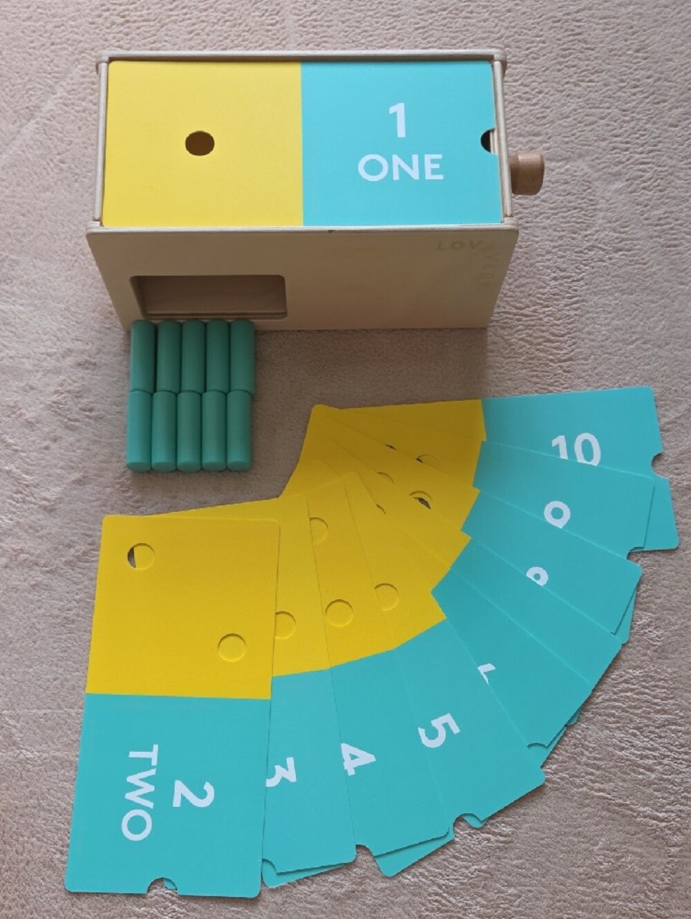Lovevery Wooden Counting Box Months 34, 35, 36+